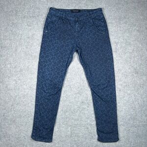 Maison Scotch Denim Pants Womens 30x27 Blue Mademoiselle Tapered Leopard stretch